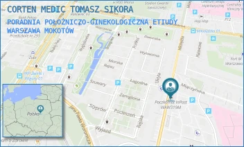 PORADNIA POŁOŻNICZO-GINEKOLOGICZNA ETIUDY - CORTEN MEDIC TOMASZ SIKORA - ETIUDY REWOLUCYJNEJ 48,  WARSZAWA MOKOTÓW