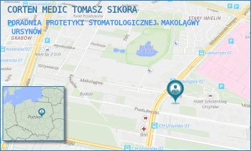 PORADNIA PROTETYKI STOMATOLOGICZNEJ MAKOLĄGWY - CORTEN MEDIC TOMASZ SIKORA - MAKOLĄGWY 21/U-4,  URSYNÓW