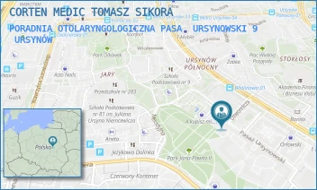 PORADNIA OTOLARYNGOLOGICZNA PASA URSYNOWSKI 9 - CORTEN MEDIC TOMASZ SIKORA - PASA URSYNOWSKI 9,  URSYNÓW