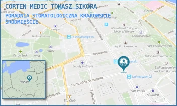 PORADNIA STOMATOLOGICZNA KRAKOWSKIE - CORTEN MEDIC TOMASZ SIKORA - KRAKOWSKIE PRZEDMIEŚCIE 24,  ŚRÓDMIEŚCIE