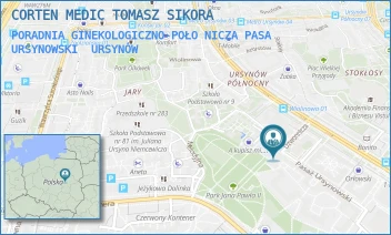 PORADNIA GINEKOLOGICZNO-POŁONICZA PASA URSYNOWSKI - CORTEN MEDIC TOMASZ SIKORA - PASA URSYNOWSKI 9,  URSYNÓW