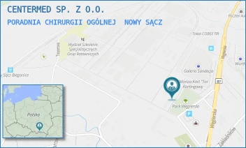 PORADNIA CHIRURGII OGÓLNEJ - CENTERMED SP. Z O.O. - UL. WĘGIERSKA 188,  NOWY SĄCZ