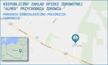 PORADNIA GINEKOLOGICZNO-POŁOŻNICZA - NIEPUBLICZNY ZAKŁAD OPIEKI ZDROWOTNEJ "ALMED" PRZYCHODNIA ZDROWIA - 166,  DĄBROWICA