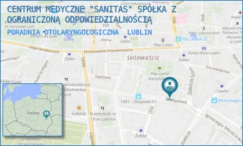 PORADNIA OTOLARYNGOLOGICZNA - CENTRUM MEDYCZNE "SANITAS" SPÓŁKA Z OGRANICZONĄ ODPOWIEDZIALNOŚCIĄ - OKOPOWA 3,  LUBLIN