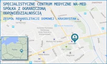 ZESPÓŁ REHABILITACJI DOMOWEJ - SPECJALISTYCZNE CENTRUM MEDYCZNE WA-MED SPÓŁKA Z OGRANICZONĄ ODPOWIEDZIALNOŚCIĄ - BROWARNA 6,  KRASNYSTAW