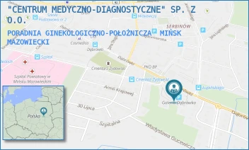 PORADNIA GINEKOLOGICZNO-POŁOŻNICZA - "CENTRUM MEDYCZNO-DIAGNOSTYCZNE" SP. Z O.O. - DĄBRÓWKI 52,  MIŃSK MAZOWIECKI
