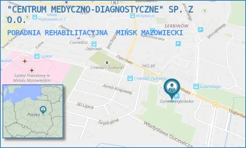 PORADNIA REHABILITACYJNA - "CENTRUM MEDYCZNO-DIAGNOSTYCZNE" SP. Z O.O. - DĄBRÓWKI 52,  MIŃSK MAZOWIECKI