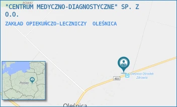 ZAKŁAD OPIEKUŃCZO-LECZNICZY - "CENTRUM MEDYCZNO-DIAGNOSTYCZNE" SP. Z O.O. - WODYNIE 132/-,  OLEŚNICA