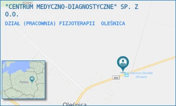 DZIAŁ (PRACOWNIA) FIZJOTERAPII - "CENTRUM MEDYCZNO-DIAGNOSTYCZNE" SP. Z O.O. - 132/-,  OLEŚNICA
