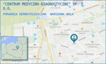 PORADNIA DERMATOLOGICZNA - "CENTRUM MEDYCZNO-DIAGNOSTYCZNE" SP. Z O.O. - JÓZEFA BELLOTTIEGO 1/9-11,  WARSZAWA WOLA