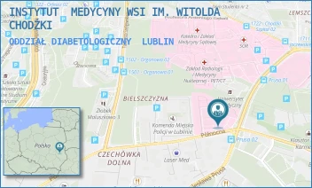 ODDZIAŁ DIABETOLOGICZNY - INSTYTUT  MEDYCYNY WSI IM. WITOLDA CHODŹKI - JACZEWSKIEGO 2,  LUBLIN