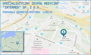 PORADNIA DERMATOLOGICZNA - SPECJALISTYCZNY ZESPÓŁ MEDYCZNY "INTERMED" SP. Z O.O. - GŁOWACKIEGO 35,  LUBLIN