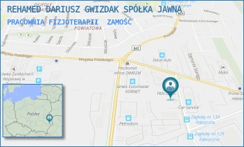 PRACOWNIA FIZJOTERAPII - REHAMED DARIUSZ GWIZDAK SPÓŁKA JAWNA - ZAGŁOBY 5,  ZAMOŚĆ