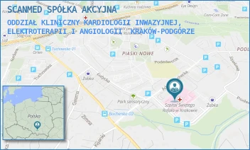 ODDZIAŁ KLINICZNY KARDIOLOGII INWAZYJNEJ, ELEKTROTERAPII I ANGIOLOGII - SCANMED SPÓŁKA AKCYJNA - UL. ADAMA BOCHENKA 12,  KRAKÓW-PODGÓRZE