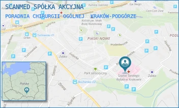 PORADNIA CHIRURGII OGÓLNEJ - SCANMED SPÓŁKA AKCYJNA - UL. ADAMA BOCHENKA 12,  KRAKÓW-PODGÓRZE