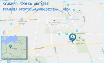 PORADNIA OTORYNOLARYNGOLOGICZNA - SCANMED SPÓŁKA AKCYJNA - STEFANA ŻEROMSKIEGO 1,  LUBOŃ
