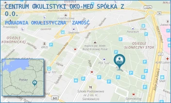 PORADNIA OKULISTYCZNA - CENTRUM OKULISTYKI OKO-MED SPÓŁKA Z O.O. - POLNA 9A,  ZAMOŚĆ