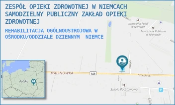REHABILITACJA OGÓLNOUSTROJOWA W OŚRODKU/ODDZIALE DZIENNYM - ZESPÓŁ OPIEKI ZDROWOTNEJ W NIEMCACH SAMODZIELNY PUBLICZNY ZAKŁAD OPIEKI ZDROWOTNEJ - ZIELONA 1,  NIEMCE
