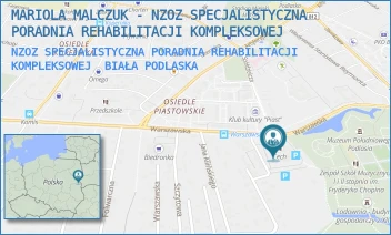 NZOZ SPECJALISTYCZNA PORADNIA REHABILITACJI KOMPLEKSOWEJ - MARIOLA MALCZUK - NZOZ SPECJALISTYCZNA PORADNIA REHABILITACJI KOMPLEKSOWEJ - WARSZAWSKA 14,  BIAŁA PODLASKA