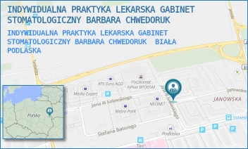 INDYWIDUALNA PRAKTYKA LEKARSKA GABINET STOMATOLOGICZNY BARBARA CHWEDORUK - INDYWIDUALNA PRAKTYKA LEKARSKA GABINET STOMATOLOGICZNY BARBARA CHWEDORUK - SAPIEŻYŃSKA 2/5,  BIAŁA PODLASKA