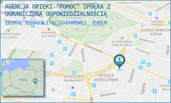 ZESPÓŁ REHABILITACJI DOMOWEJ - AGENCJA OPIEKI "POMOC" SPÓŁKA Z OGRANICZONĄ ODPOWIEDZIALNOŚCIĄ - ŻOŁNIERZY I ARMII WOJSKA POLSKIEGO 1,  CHEŁM