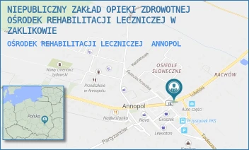 OŚRODEK REHABILITACJI LECZNICZEJ - NIEPUBLICZNY ZAKŁAD OPIEKI ZDROWOTNEJ OŚRODEK REHABILITACJI LECZNICZEJ W ZAKLIKOWIE - LUBELSKA 1,  ANNOPOL