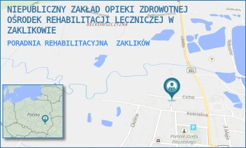 PORADNIA REHABILITACYJNA - NIEPUBLICZNY ZAKŁAD OPIEKI ZDROWOTNEJ OŚRODEK REHABILITACJI LECZNICZEJ W ZAKLIKOWIE - UL. CICHA 12,  ZAKLIKÓW