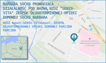 NZOZ "SENIO-VITA" ZESPÓŁ DŁUGOTERMINOWEJ OPIEKI DOMOWEJ PARCZEW - SOĆKO BARBARA NZOZ "SENIO-VITA" ZESPÓŁ DŁUGOTERMINOWEJ OPIEKI DOMOWEJ - SZPITALNA 2B,  PARCZEW