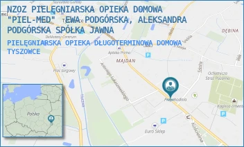 PIELĘGNIARSKA OPIEKA DŁUGOTERMINOWA DOMOWA - NZOZ PIELĘGNIARSKA OPIEKA DOMOWA "PIEL-MED"  EWA PODGÓRSKA, ALEKSANDRA PODGÓRSKA SPÓŁKA JAWNA - KOŚCIELNA 23,  TYSZOWCE