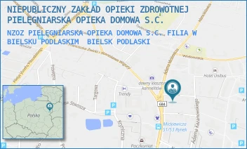 NZOZ PIELĘGNIARSKA OPIEKA DOMOWA S.C. FILIA W BIELSKU PODLASKIM - NIEPUBLICZNY ZAKŁAD OPIEKI ZDROWOTNEJ PIELĘGNIARSKA OPIEKA DOMOWA S.C. - ADAMA MICKIEWICZA 104,  BIELSK PODLASKI