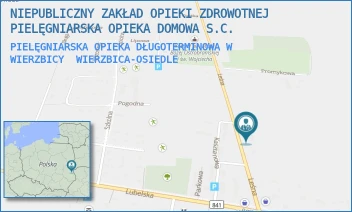 PIELĘGNIARSKA OPIEKA DŁUGOTERMINOWA W WIERZBICY - NIEPUBLICZNY ZAKŁAD OPIEKI ZDROWOTNEJ PIELĘGNIARSKA OPIEKA DOMOWA S.C. - LEŚNA 8,  WIERZBICA-OSIEDLE
