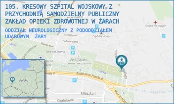 ODDZIAŁ NEUROLOGICZNY Z PODODDZIAŁEM UDAROWYM - 105. KRESOWY SZPITAL WOJSKOWY Z PRZYCHODNIĄ SAMODZIELNY PUBLICZNY ZAKŁAD OPIEKI ZDROWOTNEJ W ŻARACH - UL. DOMAŃSKIEGO 2,  ŻARY