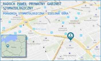 PORADNIA STOMATOLOGICZNA - RADOCH PAWEŁ PRYWATNY GABINET STOMATOLOGICZNY - UL. STEFANA WYSZYŃSKIEGO 40A/20,  ZIELONA GÓRA