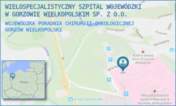 WOJEWÓDZKA PORADNIA CHIRURGII ONKOLOGICZNEJ - WIELOSPECJALISTYCZNY SZPITAL WOJEWÓDZKI W GORZOWIE WIELKOPOLSKIM SP. Z O.O. - UL. JANA DEKERTA 1,  GORZÓW WIELKOPOLSKI