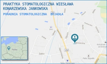 PORADNIA STOMATOLOGICZNA - PRAKTYKA STOMATOLOGICZNA WIESŁAWA KONARZEWSKA JANKOWSKA - UL. SŁONECZNA 1,  BOJADŁA