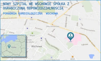 PORADNIA KARDIOLOGICZNA - NOWY SZPITAL WE WSCHOWIE SPÓŁKA Z OGRANICZONĄ ODPOWIEDZIALNOSCIĄ - UL. KS. A KOSTKI 33,  WSCHOWA