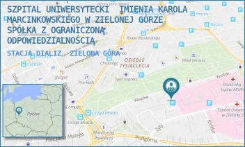STACJA DIALIZ - SZPITAL UNIWERSYTECKI  IMIENIA KAROLA MARCINKOWSKIEGO W ZIELONEJ GÓRZE SPÓŁKA Z OGRANICZONĄ ODPOWIEDZIALNOŚCIĄ - UL. ZYTY 26,  ZIELONA GÓRA