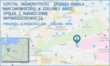 PORADNIA ALERGOLOGICZNA - SZPITAL UNIWERSYTECKI  IMIENIA KAROLA MARCINKOWSKIEGO W ZIELONEJ GÓRZE SPÓŁKA Z OGRANICZONĄ ODPOWIEDZIALNOŚCIĄ - UL. ZYTY 26,  ZIELONA GÓRA