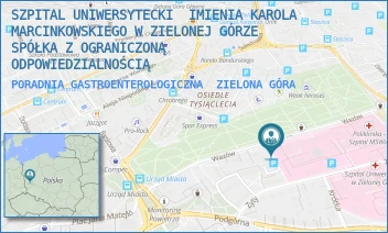 PORADNIA GASTROENTEROLOGICZNA - SZPITAL UNIWERSYTECKI  IMIENIA KAROLA MARCINKOWSKIEGO W ZIELONEJ GÓRZE SPÓŁKA Z OGRANICZONĄ ODPOWIEDZIALNOŚCIĄ - UL. ZYTY 26,  ZIELONA GÓRA