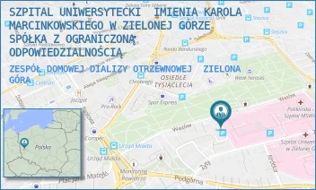 ZESPÓŁ DOMOWEJ DIALIZY OTRZEWNOWEJ - SZPITAL UNIWERSYTECKI  IMIENIA KAROLA MARCINKOWSKIEGO W ZIELONEJ GÓRZE SPÓŁKA Z OGRANICZONĄ ODPOWIEDZIALNOŚCIĄ - UL. ZYTY 26,  ZIELONA GÓRA