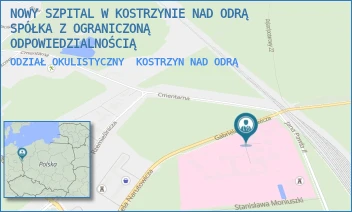 ODZIAŁ OKULISTYCZNY - NOWY SZPITAL W KOSTRZYNIE NAD ODRĄ SPÓŁKA Z OGRANICZONĄ ODPOWIEDZIALNOŚCIĄ - NARUTOWICZA 6,  KOSTRZYN NAD ODRĄ