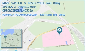 PORADNIA PULMONOLOGICZNA - NOWY SZPITAL W KOSTRZYNIE NAD ODRĄ SPÓŁKA Z OGRANICZONĄ ODPOWIEDZIALNOŚCIĄ - UL. GABRIELA NARUTOWICZA 6,  KOSTRZYN NAD ODRĄ