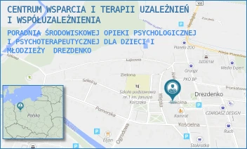 PORADNIA ŚRODOWISKOWEJ OPIEKI PSYCHOLOGICZNEJ I PSYCHOTERAPEUTYCZNEJ DLA DZIECI I MŁODZIEŻY - CENTRUM WSPARCIA I TERAPII UZALEŻNIEŃ I WSPÓŁUZALEŻNIENIA - UL. KRAKOWSKA 12A,  DREZDENKO