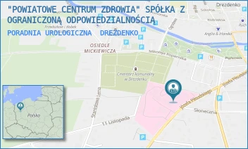 PORADNIA UROLOGICZNA - "POWIATOWE CENTRUM ZDROWIA" SPÓŁKA Z OGRANICZONĄ ODPOWIEDZIALNOŚCIĄ - UL. PIŁSUDSKIEGO 8,  DREZDENKO
