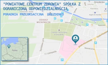 PORADNIA PRELUKSACYJNA - "POWIATOWE CENTRUM ZDROWIA" SPÓŁKA Z OGRANICZONĄ ODPOWIEDZIALNOŚCIĄ - UL. PIŁSUDSKIEGO 8,  DREZDENKO