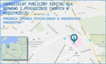 PORADNIA ZDROWIA PSYCHICZNEGO W SKWIERZYNIE - SAMODZIELNY PUBLICZNY SZPITAL DLA NERWOWO I PSYCHICZNIE CHORYCH W MIĘDZYRZECZU - UL. SZPITALNA 5,  SKWIERZYNA