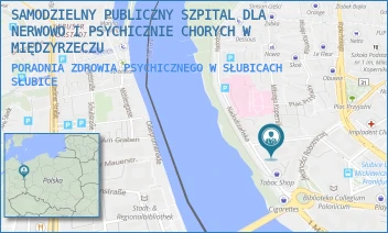 PORADNIA ZDROWIA PSYCHICZNEGO W SŁUBICACH - SAMODZIELNY PUBLICZNY SZPITAL DLA NERWOWO I PSYCHICZNIE CHORYCH W MIĘDZYRZECZU - UL. MICKIEWICZA 6/226,  SŁUBICE