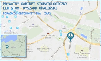 PORADNIA ORTODONTYCZNA - PRYWATNY GABINET STOMATOLOGICZNY LEK.STOM. RYSZARD OPALIŃSKI - UL. MYŚLIWSKA 5,  ŻARY
