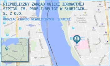 ODDZIAŁ CHORÓB WEWNĘTRZNYCH - NIEPUBLICZNY ZAKŁAD OPIEKI ZDROWOTNEJ SZPITAL IM. PROF.Z.RELIGI W SŁUBICACH S. Z O.O. - UL. NADODRZAŃSKA 6,  SŁUBICE