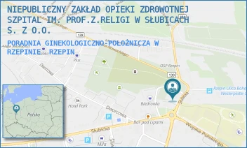 PORADNIA GINEKOLOGICZNO-POŁOŻNICZA W RZEPINIE - NIEPUBLICZNY ZAKŁAD OPIEKI ZDROWOTNEJ SZPITAL IM. PROF.Z.RELIGI W SŁUBICACH S. Z O.O. - UL. SŁUBICKA 4,  RZEPIN